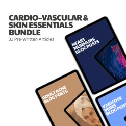 Cardio–Vascular & Skin Essentials Bundle – 31 Pre-Written Articles